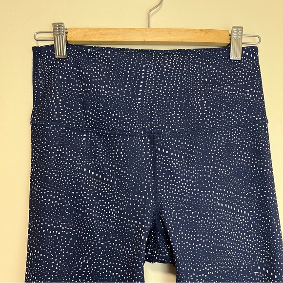 Zella Studio Crop Lite Legging Navy Blue White Dots - Picture 3 of 14